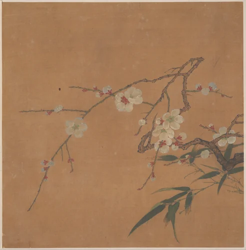 Flowering Plum and Bamboo by Unidentified Artist, painting, 1600-1644