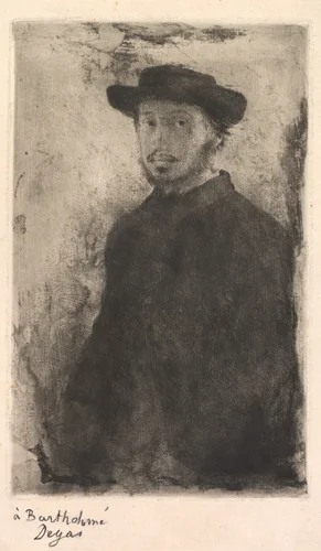 Self-Portrait by Edgar Degas, print, 1857