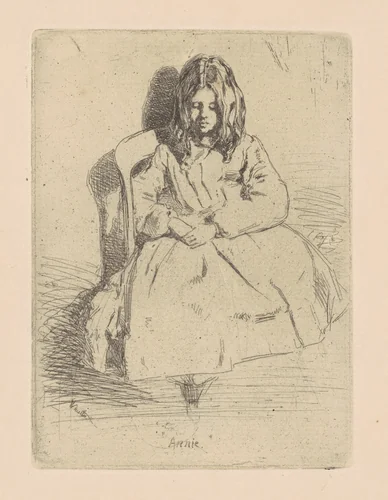 Annie, Seated by James McNeill Whistler, print, 1858-1859