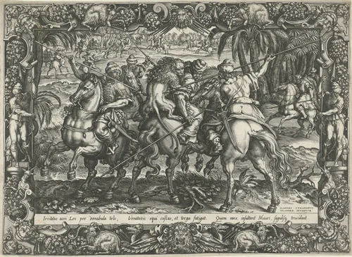 Leeuwenjacht by Unknown, print, 1570
