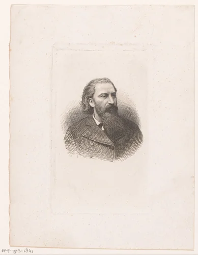 Portret van Emmanuel Hiel by Jean Baptiste Pierre Michiels, print, 1831-1890