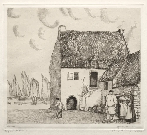 Fishermen's Quarters by Jean-Émile Laboureur, print, 1933