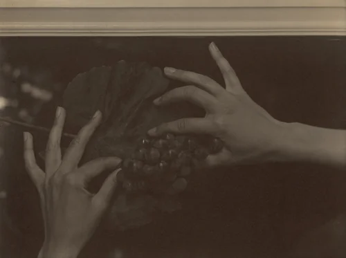 Georgia O'Keeffe—Hands and Grapes by Alfred Stieglitz, photograph, 1921