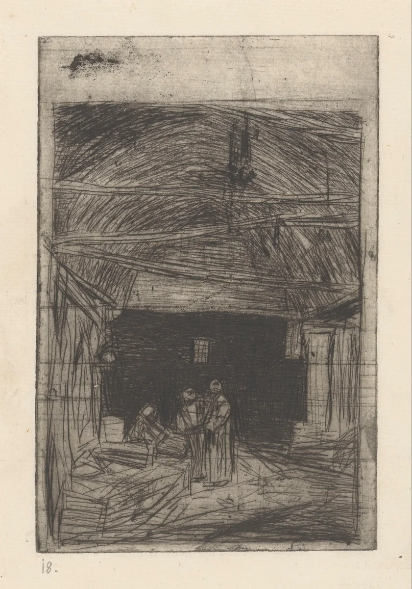 Ottomaanse bazaar by Marius Bauer, print, 1889