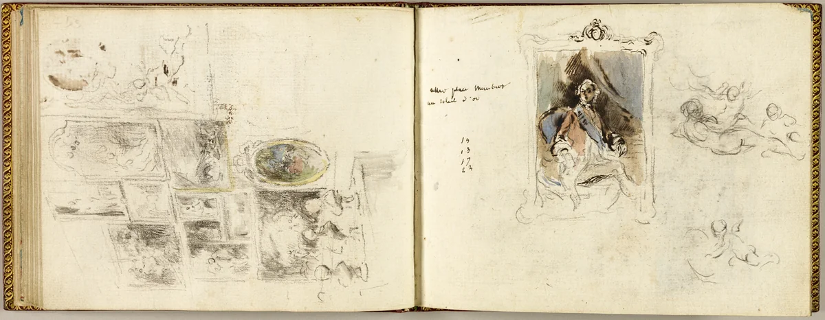 Sketchbook by Gabriel Jacques de Saint-Aubin, book, 1755-1769