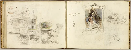 Sketchbook by Gabriel Jacques de Saint-Aubin, book, 1755-1769