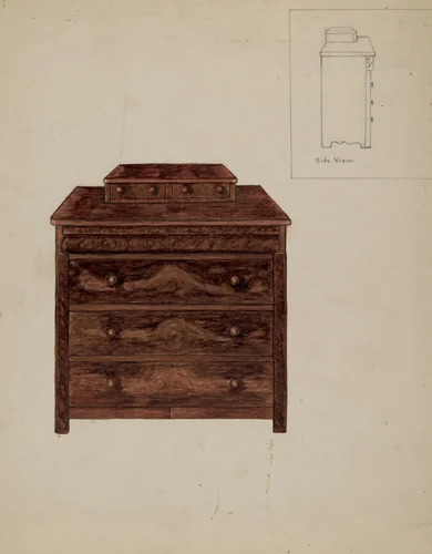 Old Dresser by Mary E. Humes, index of american design, 1936