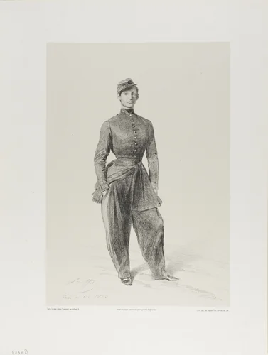 Portrait of Auguste Raffet by Denis Auguste Marie Raffet, print, 1857
