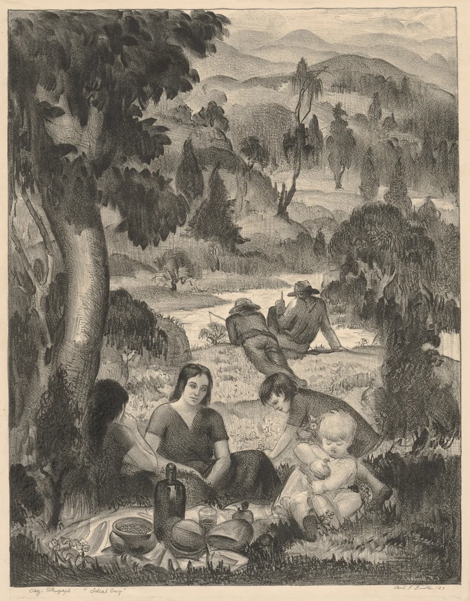 Ideal Day by Carl F. Binder, print, 1927