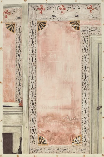 Stencilled Wall by Mildred E. Bent, index of american design, 1935-1942