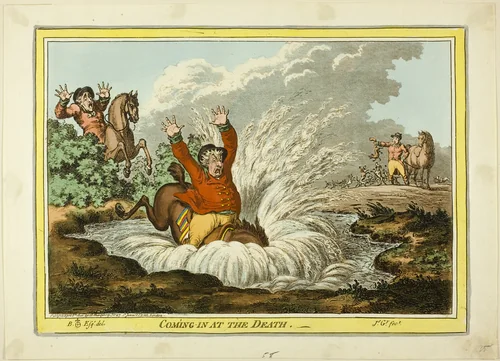Coming in at the Death by James Gillray, print, 1800