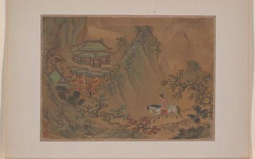 Landscape with Man on Horseback by Liu Yen, painting, 1368-1644