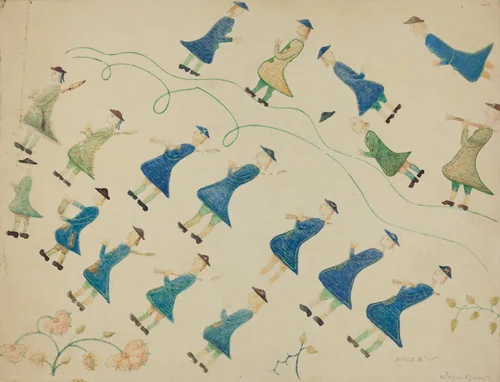 Crewel Embroidery by John Oster, index of american design, 1935-1942