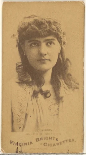 Calame, from the Actors and Actresses series (N45, Type 1) for Virginia Brights Cigarettes by Allen & Ginter, photograph, 1885-1891