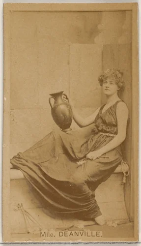 Mlle. Deanville, from the Actors and Actresses series (N45, Type 8) for Virginia Brights Cigarettes by Allen & Ginter, photograph, 1885-1891