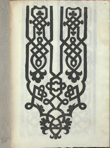 Libro quarto. De rechami per elquale se impara in diuersi modi lordine e il modo de recamare...Opera noua, page 12 (recto) by Alessandro Paganino, book, 1532