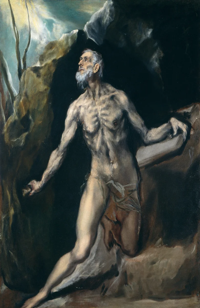 Saint Jerome by El Greco, painting, 1610-1614