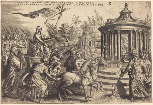 The Triumph of Chastity by Georg Pencz, print, 1534-1544