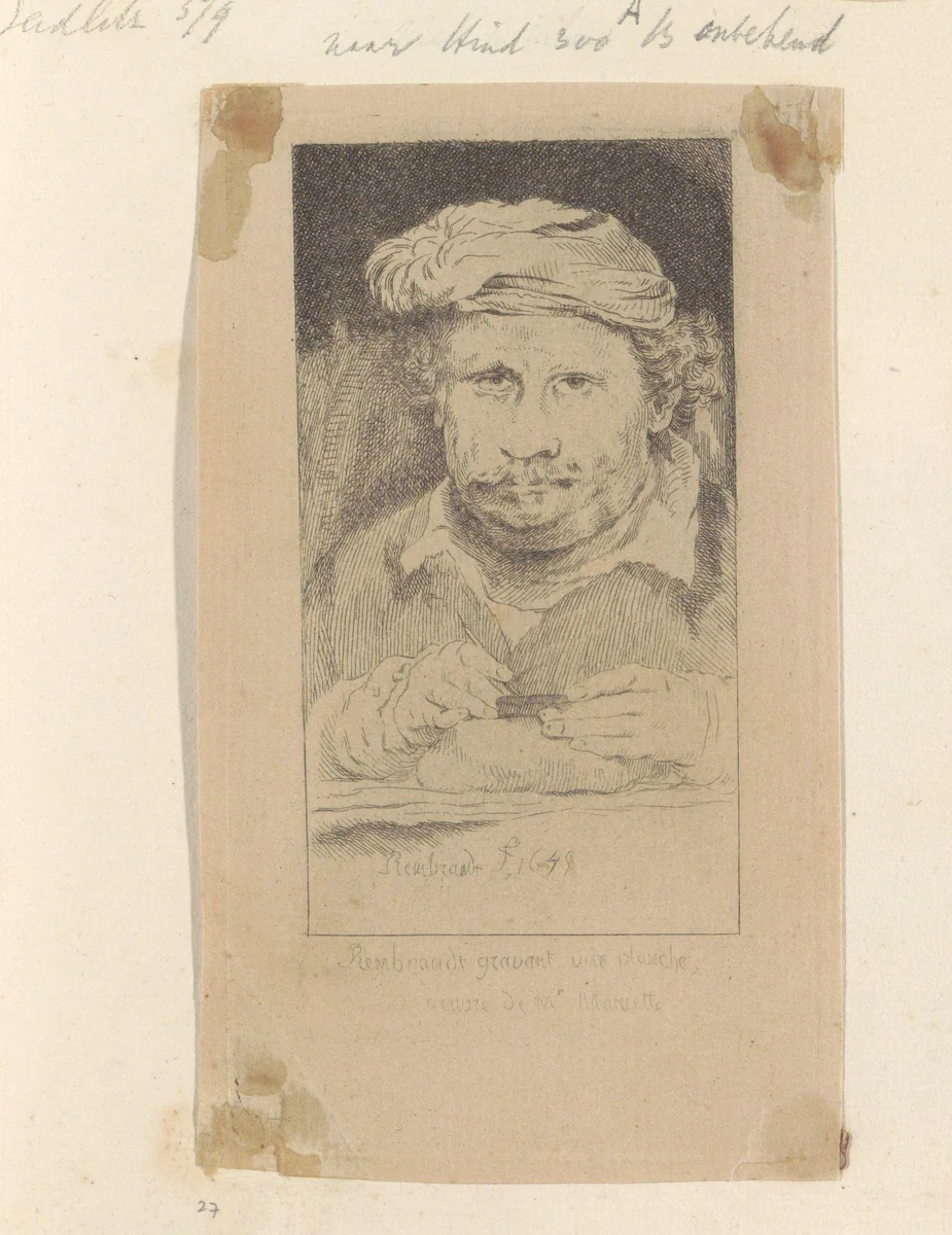 Rembrandt etsend by Pierre François Basan, book, 1750-1797