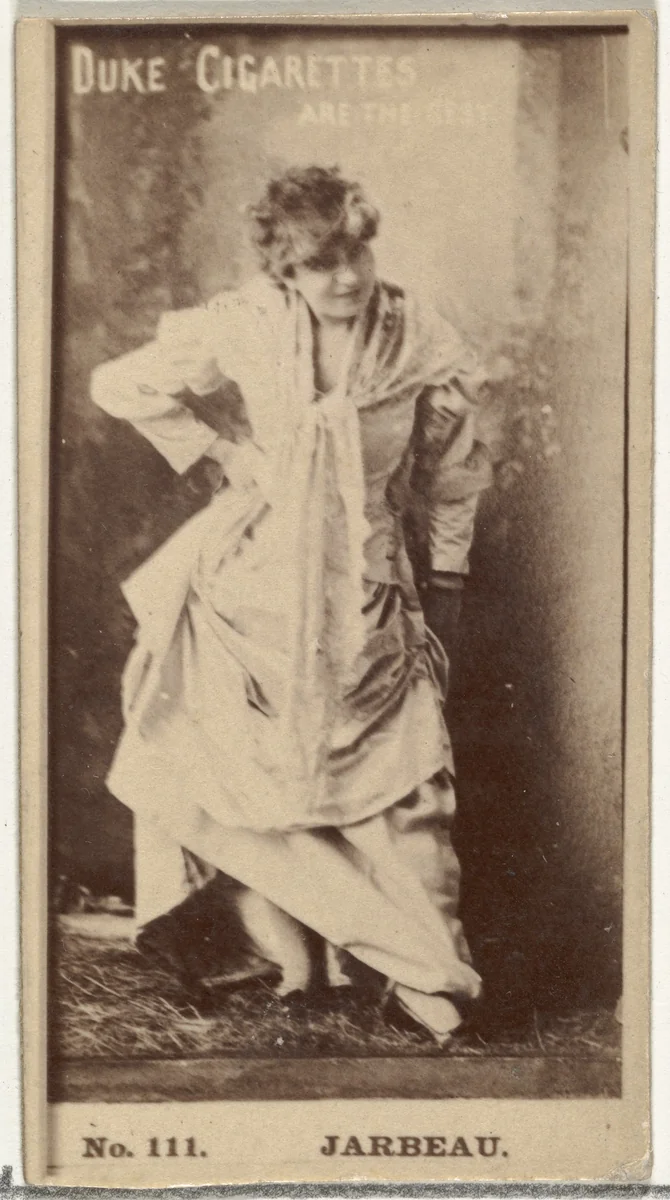 Card Number 111, Miss Jarbeau, from the Actors and Actresses series (N145-6) issued by Duke Sons & Co. to promote Duke Cigarettes by W. Duke, Sons & Co., photograph, 1880-1889