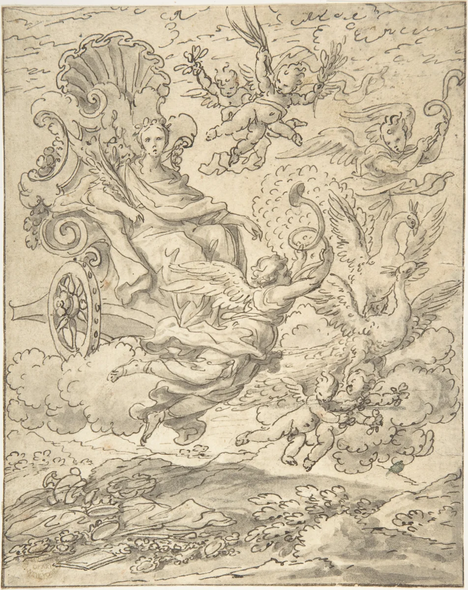 Juno by anonymous, drawing, 1700-1800