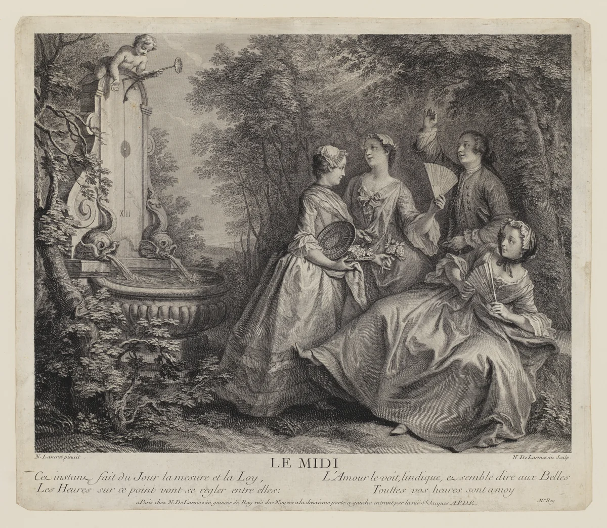 Le Midi (Midday) by Nicolas de Larmessin, print, 1741