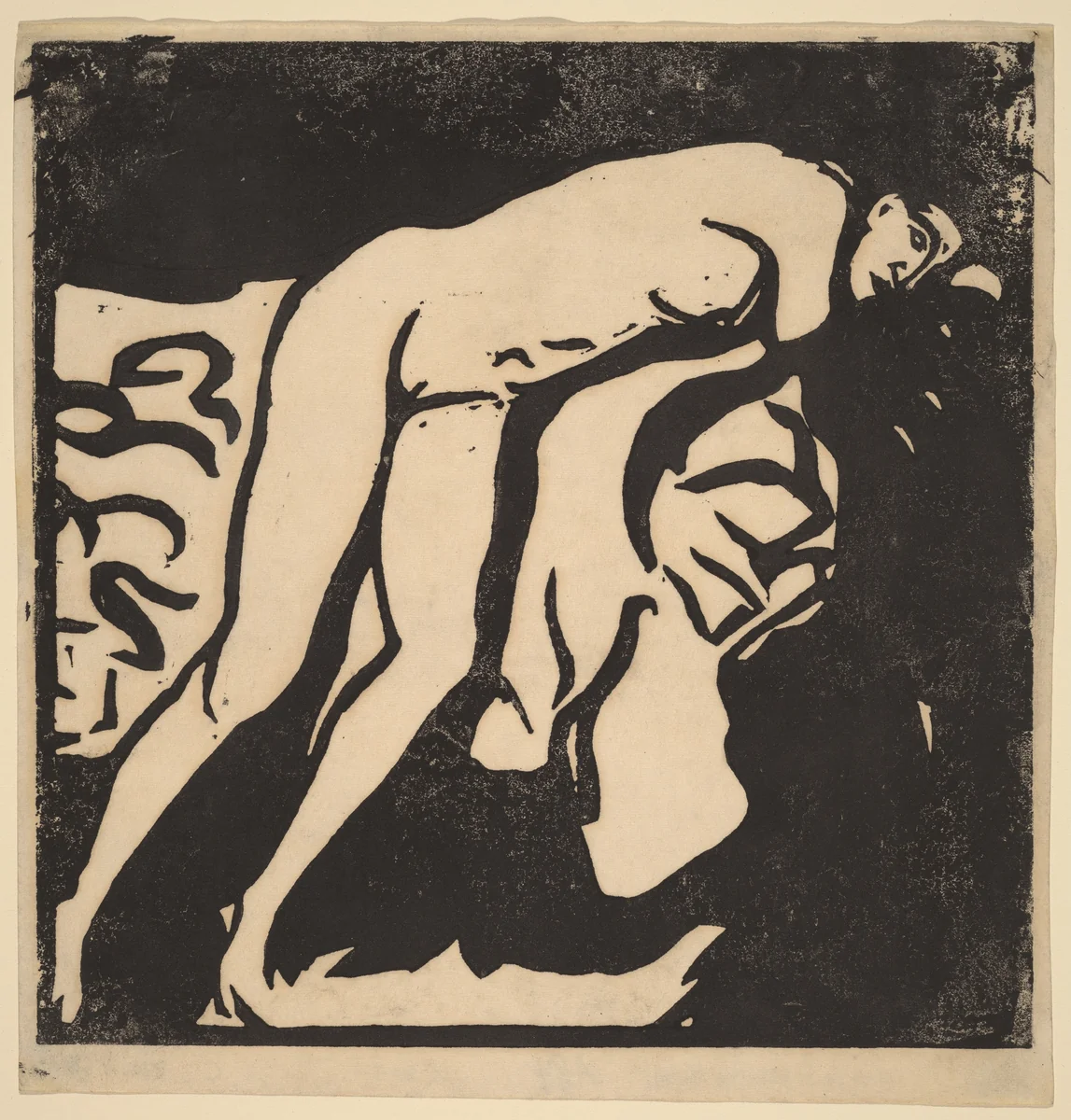 Nude Girl by Ernst Ludwig Kirchner, print, 1906