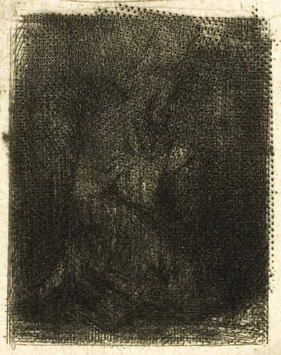 Monk at Prayer by Charles-Émile Jacque, print, 1838-1848