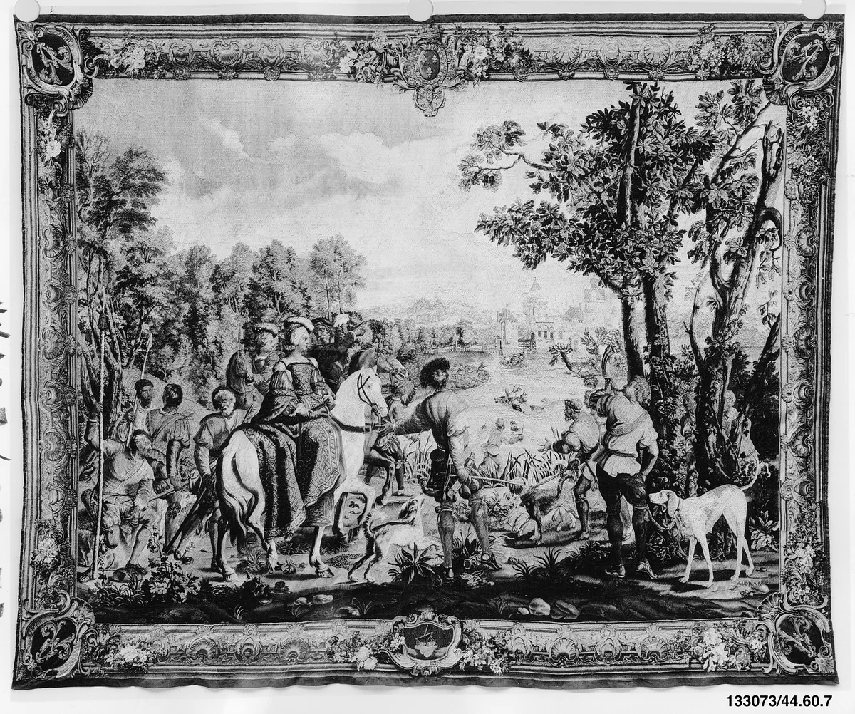 September from a set of The Months of Lucas by Master of the Months of Lucas, textile, 1732-1737