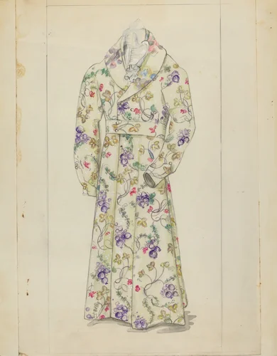 Man's Dressing Gown by Jessie M Benge, index of american design, 1939