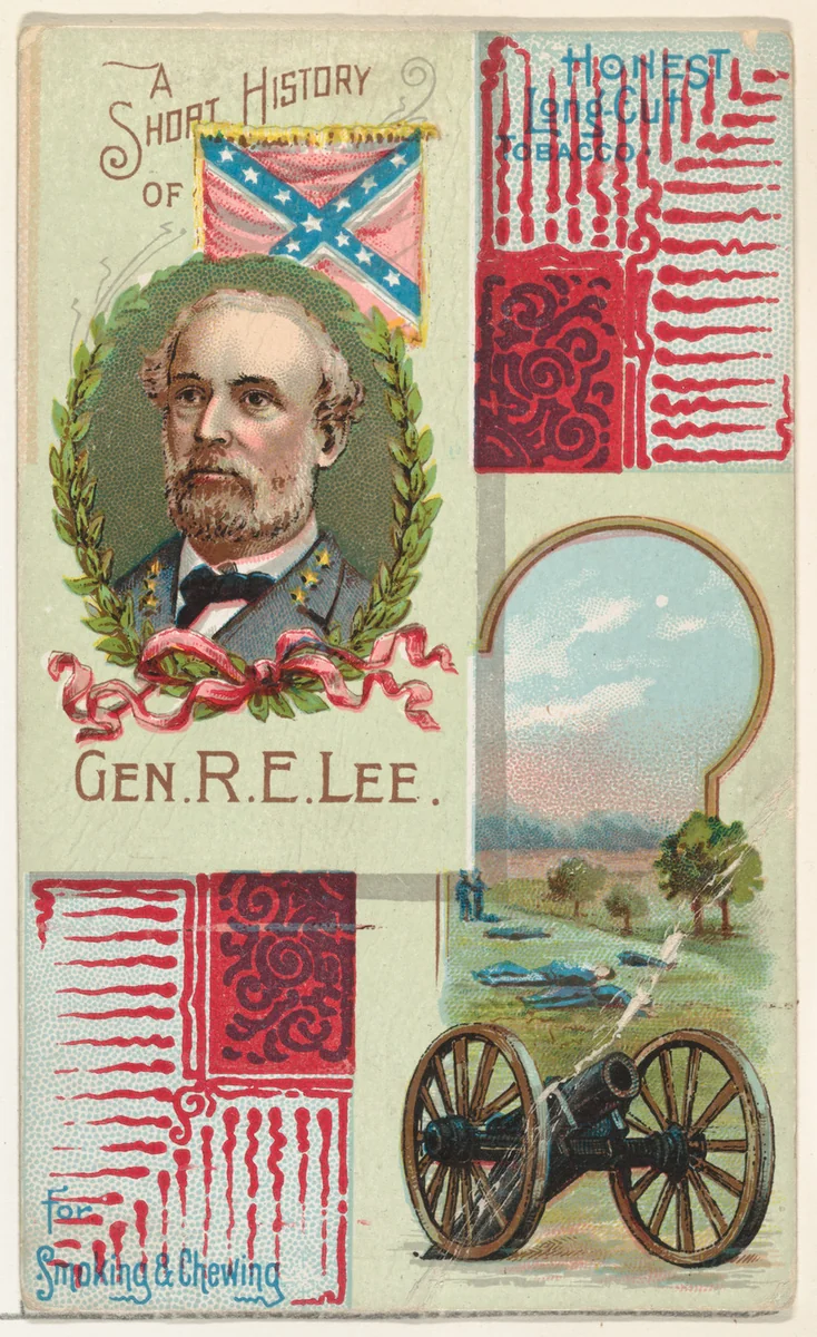 A Short History: General Robert E. Lee, from the Histories of Generals series (N114) issued by W. Duke, Sons & Co. to promote Honest Long Cut Smoking and Chewing Tobacco by W. Duke, Sons & Co., print, 1888