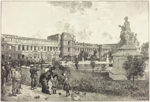 Les ruins du Palais des Tuilleries avant leur démolition by Auguste Lepère, portfolio, 1883