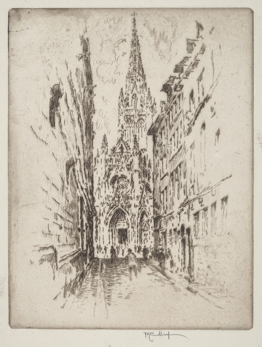 San Maclou, Rouen by Joseph Pennell, print, 1907
