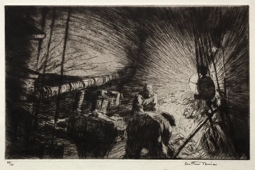 Sorting Fish by Arthur John Trevor Briscoe, print, 1926