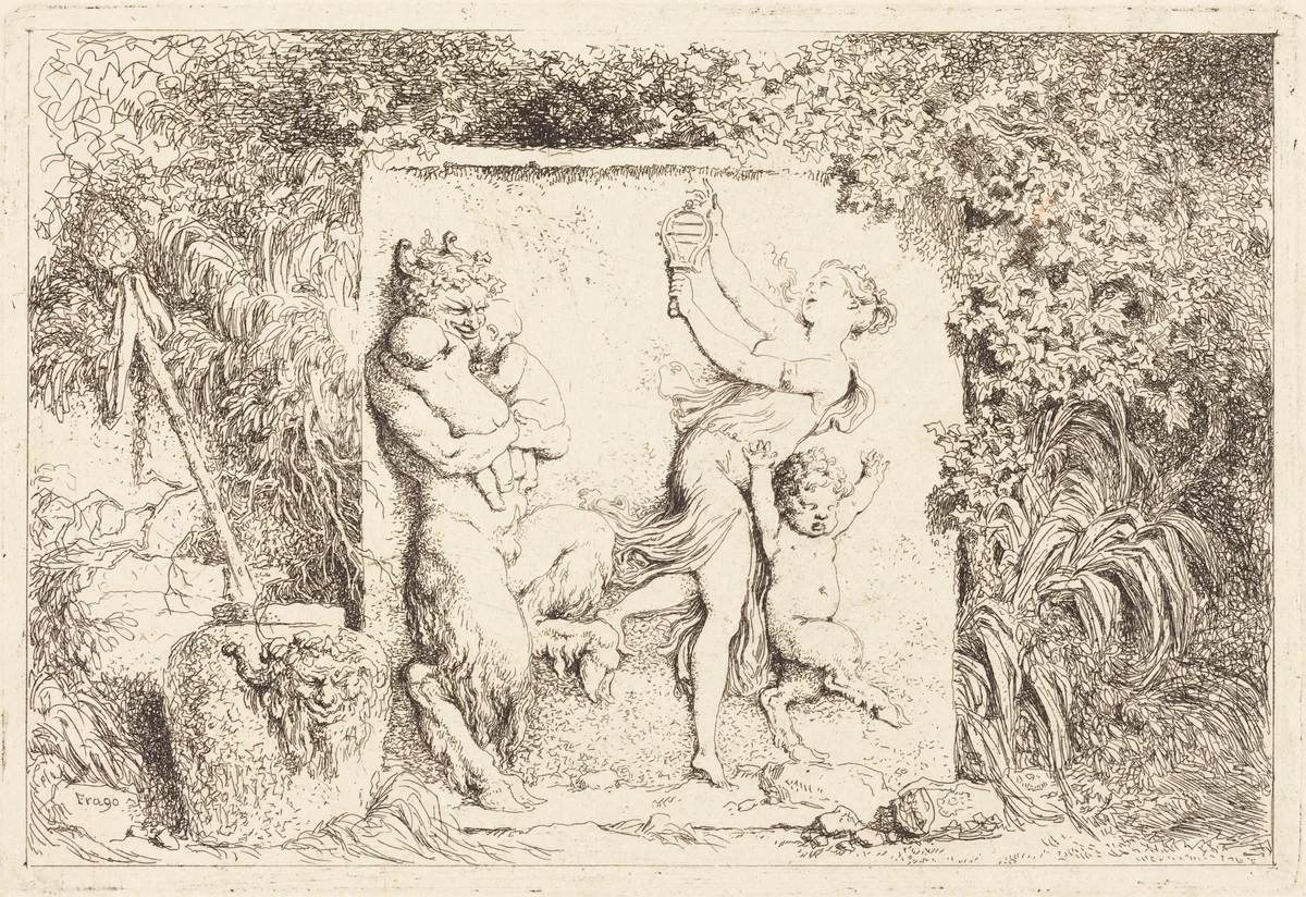 The Satyrs' Dance (Danse de satyres) by Jean Honoré Fragonard, print, 1763
