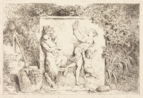 The Satyrs' Dance (Danse de satyres) by Jean Honoré Fragonard, print, 1763