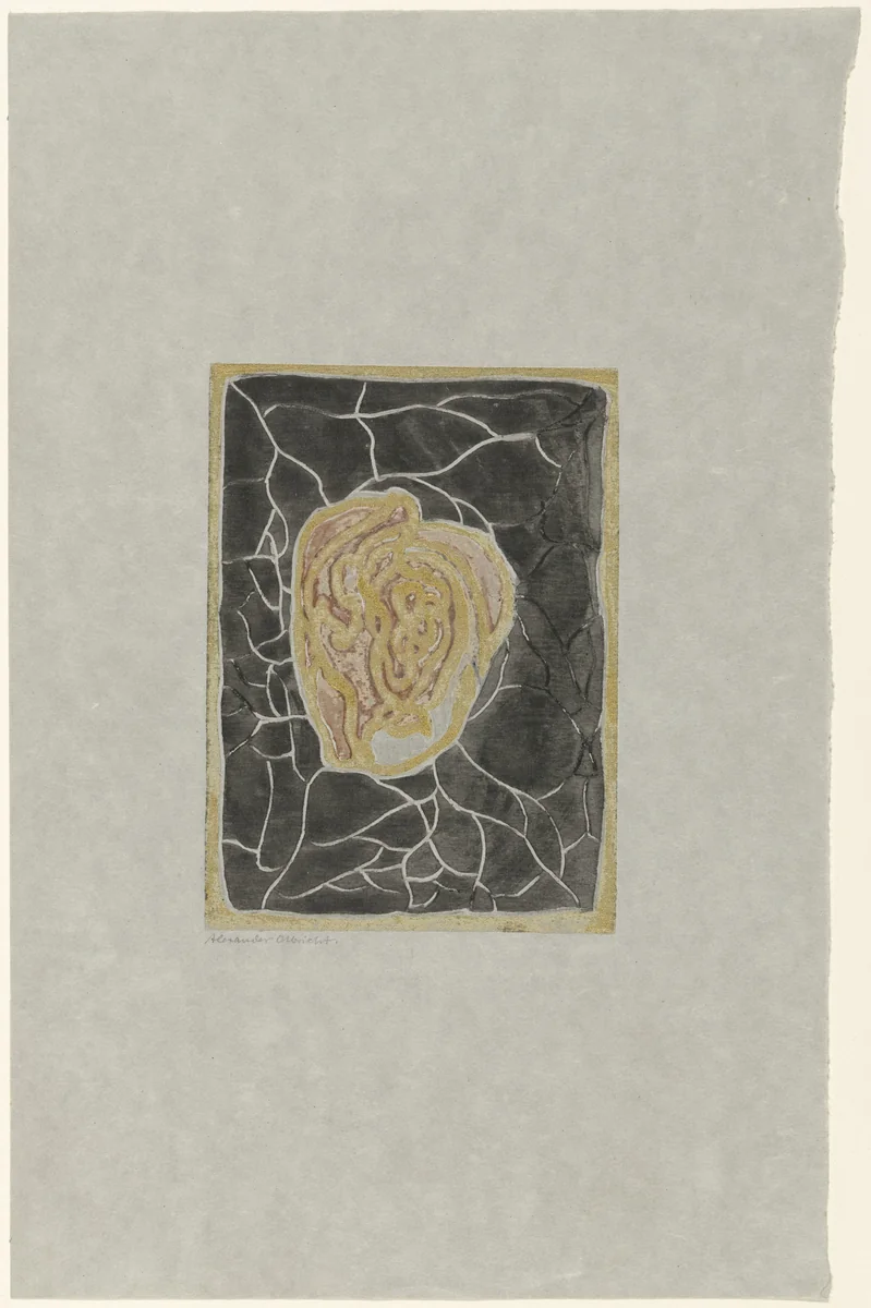 Ornamental Composition with Rose (Dekorative Komposition mit Rose) by Alexander Olbricht, print