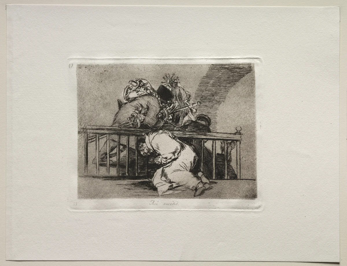 The Horrors of War: This is How it Happened by Francisco de Goya, print, 1810-1820