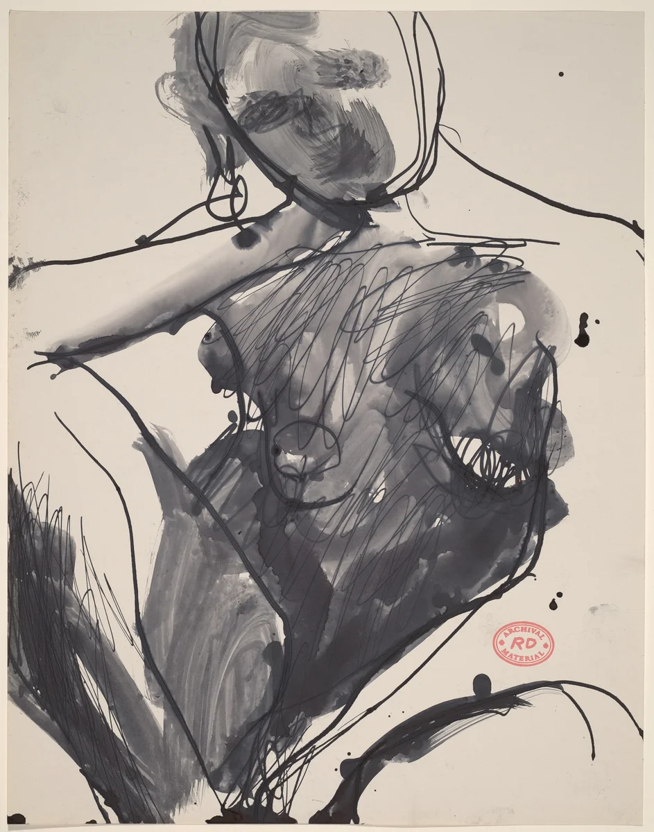 Untitled [woman seated in an armchair] by Richard Diebenkorn, drawing, 1955-1967