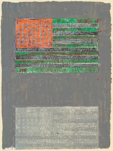 Flags II [trial proof] by Jasper Johns, print, 1967-1970