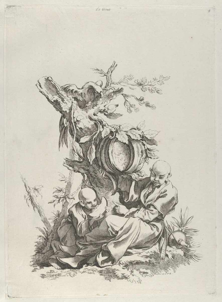 Taste by François Boucher, print, 1720-1770