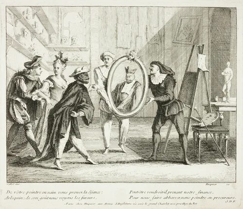 Plate from Livre de Scènes Comiques by Gabriel Huquier, print, 1729-1732