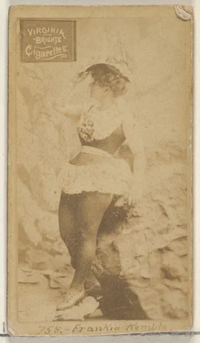 Card 758, Frankie Kemble, from the Actors and Actresses series (N45, Type 2) for Virginia Brights Cigarettes by Allen & Ginter, photograph, 1885-1891