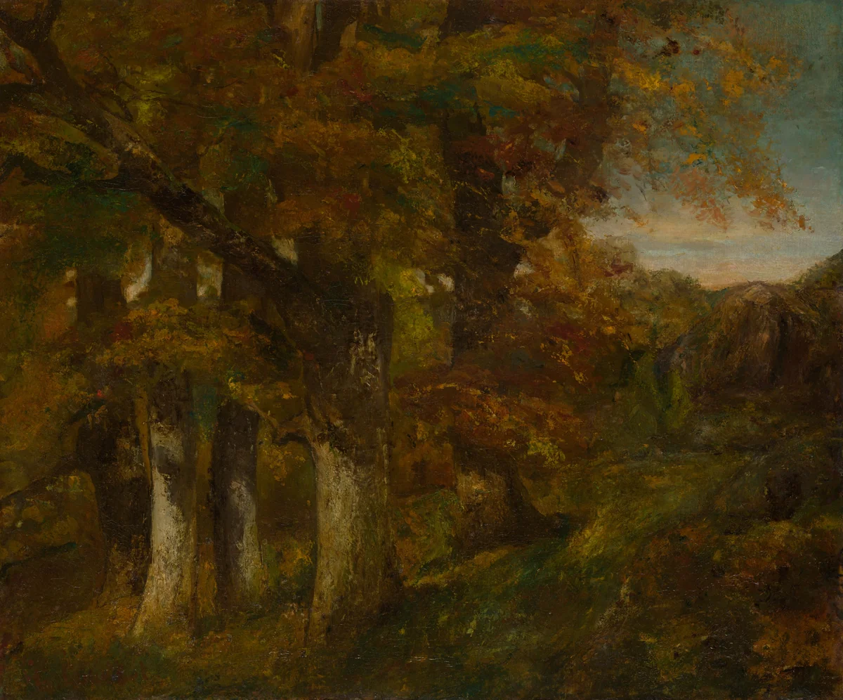 Wooded Landscape by Gustave Courbet, painting, 1819-1877