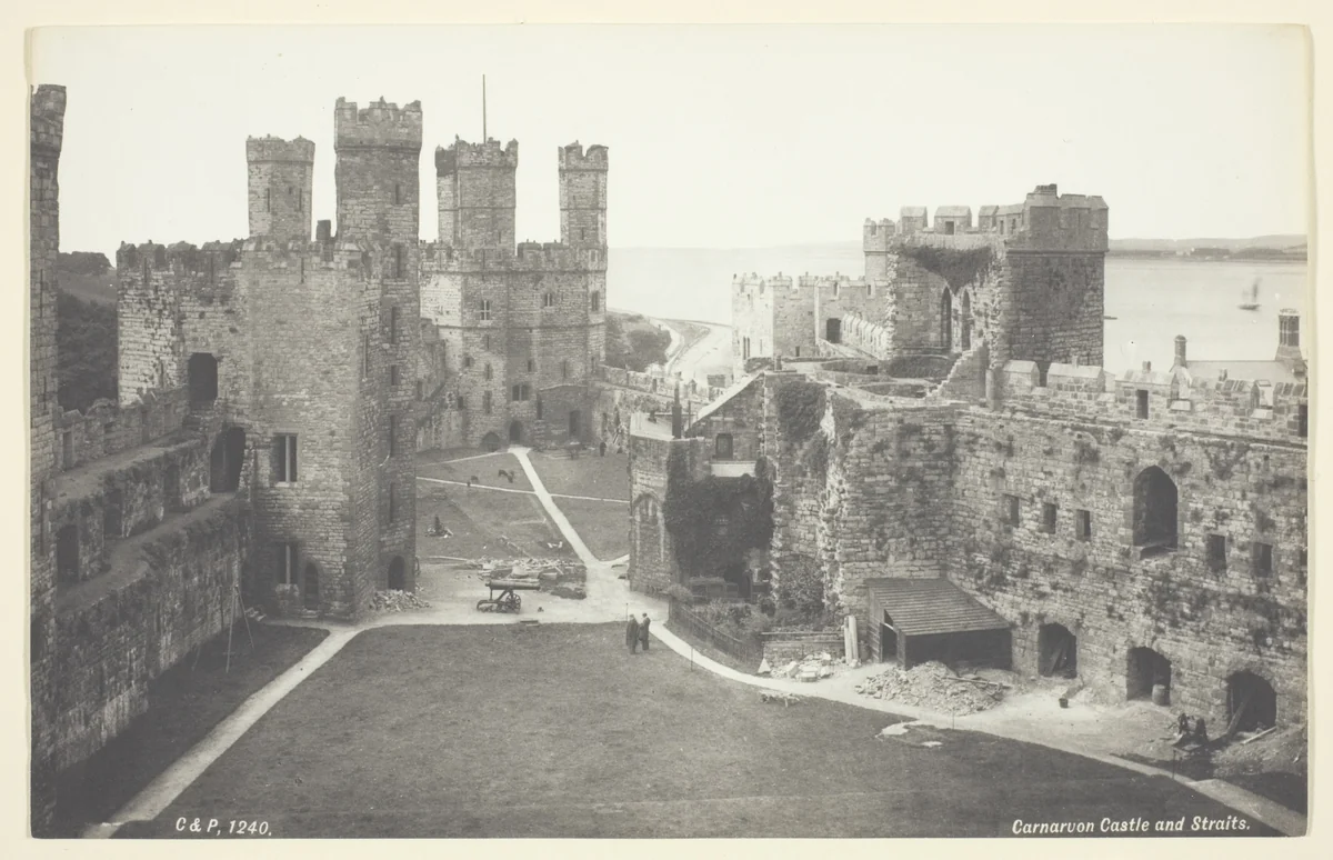 Carnavon Castle and Straights by Francis Bedford, photograph, 1860-1894