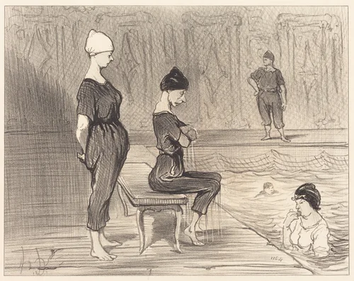 Fesant toutes partie de la plus belle moitié... by Honoré Daumier, print, 1847