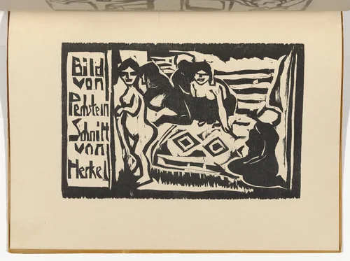 Idling Women (Müssige Weiber) (plate, folio 15) from KG Brücke by Erich Heckel, illustrated book, 1910