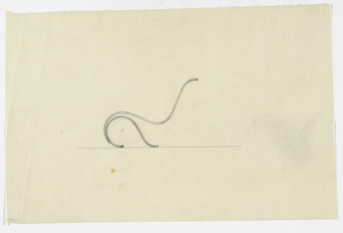 Lounge Chair without Arms (Elevation sketch) by Ludwig Mies van der Rohe, mies van der rohe archive, 1926