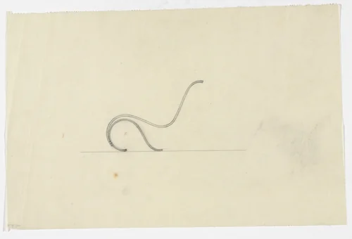 Lounge Chair without Arms (Elevation sketch) by Ludwig Mies van der Rohe, mies van der rohe archive, 1926