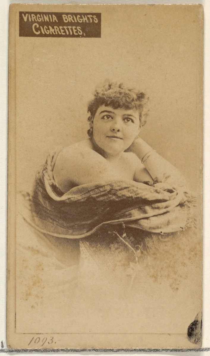 Card 1093, from the Actors and Actresses series (N45, Type 2) for Virginia Brights Cigarettes by Allen & Ginter, photograph, 1885-1891
